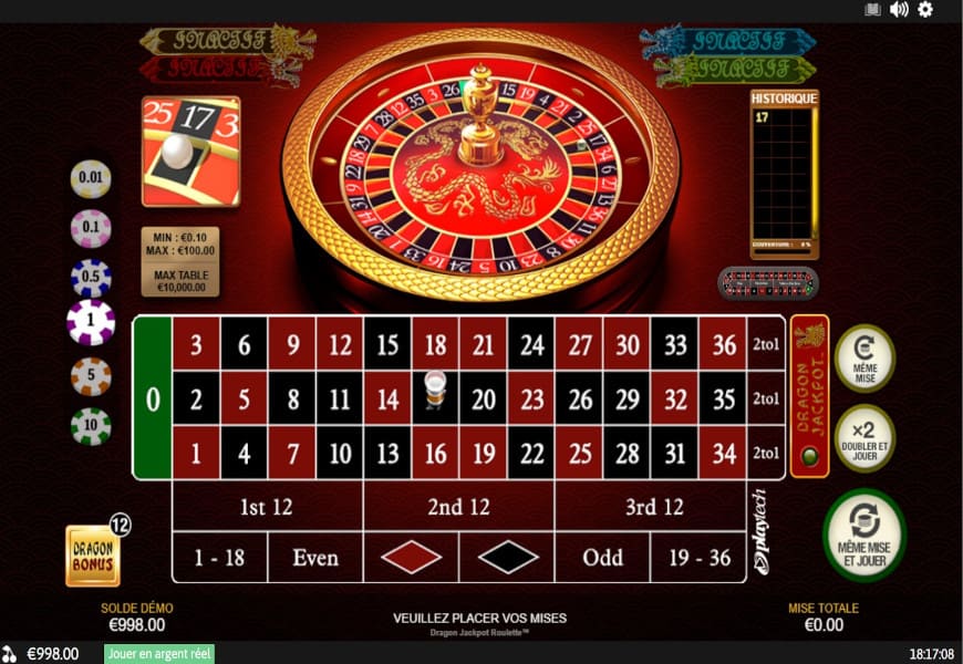 double jackpot roulette de playtech gratuit et en argent réel