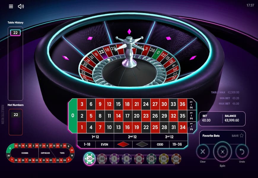 jeu neon roulette de darwin gaming gratuit et en argent réel